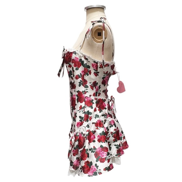 NEW Sugar Thrillz Scandal Sheet Taffeta Dress Floral Print Size XL - Picture 6 of 11